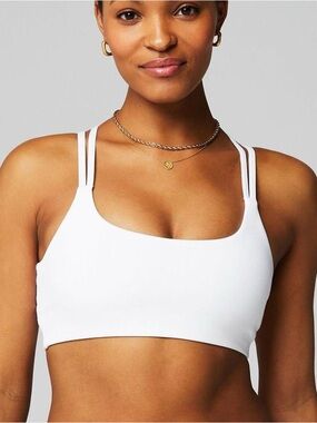 Fabletics Principal Low Impact Bra White